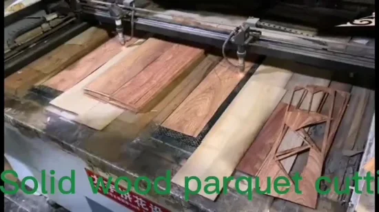 Parquet en bois massif fait main rétro personnalisé de grande qualité de style de luxe